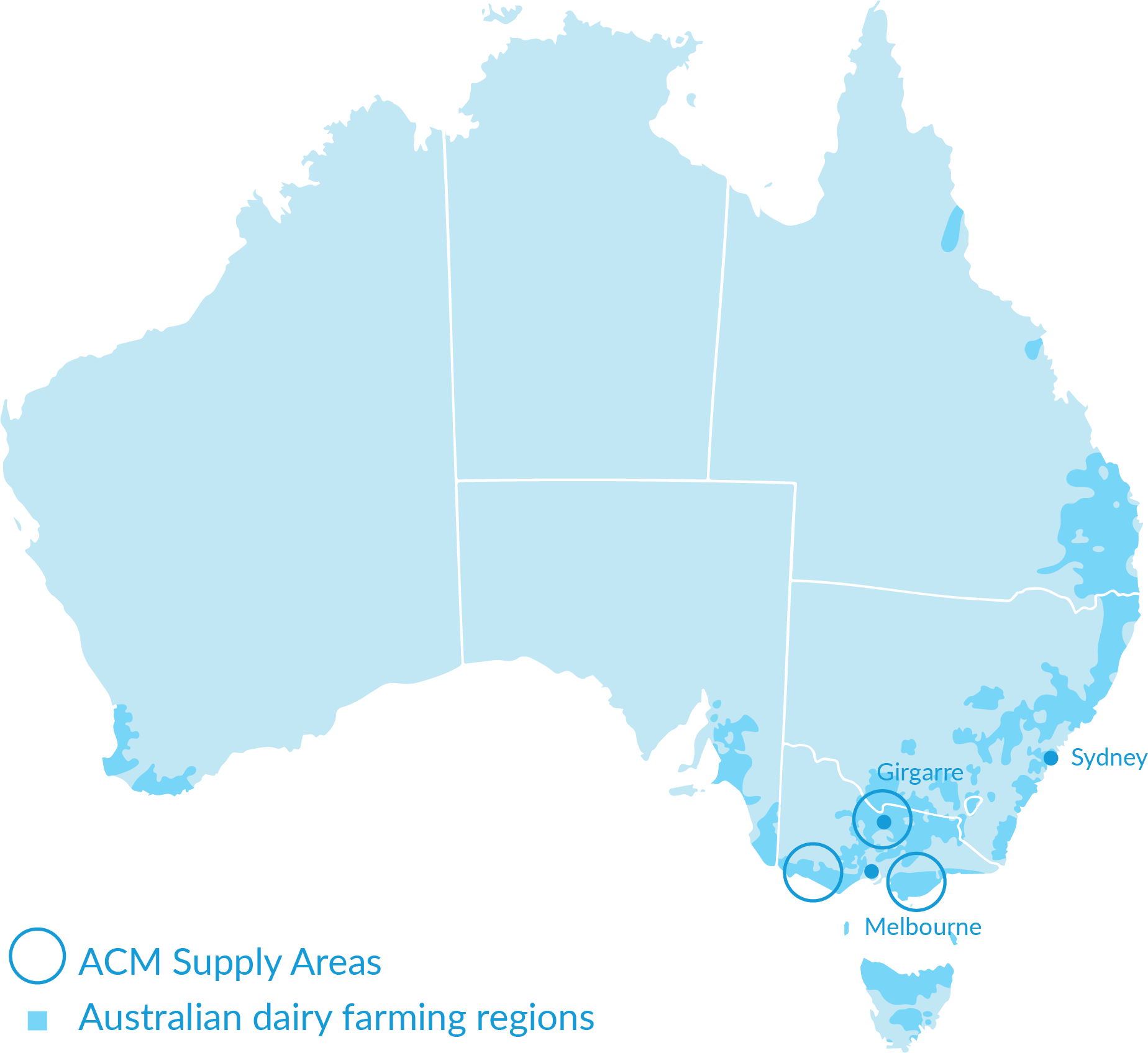 Australian Consolidated Milk (ACM) Supply Areas
